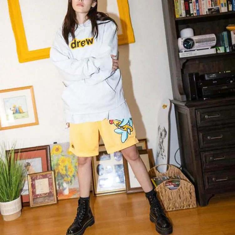 Drew House Letter Logo Series Sweatshirts Unisex Light Blue-3