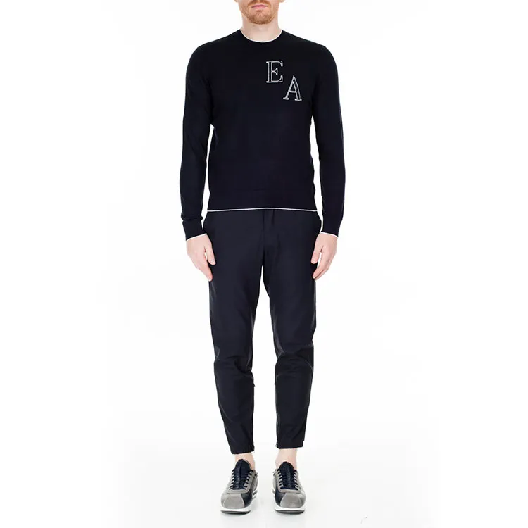EMPORIO ARMANI SS21 Sweater Men's Navy Blue-1