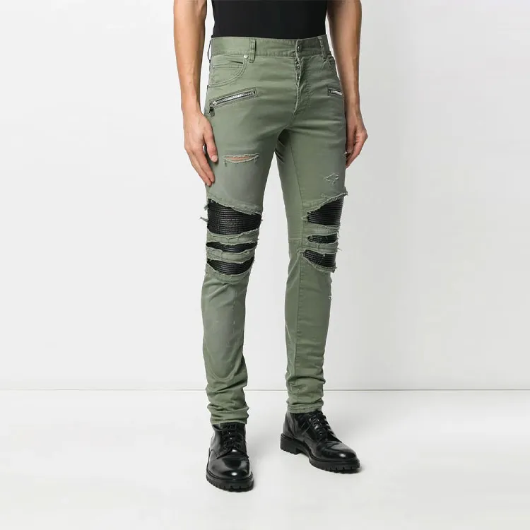 BALMAIN Casual Pants Men Green-2