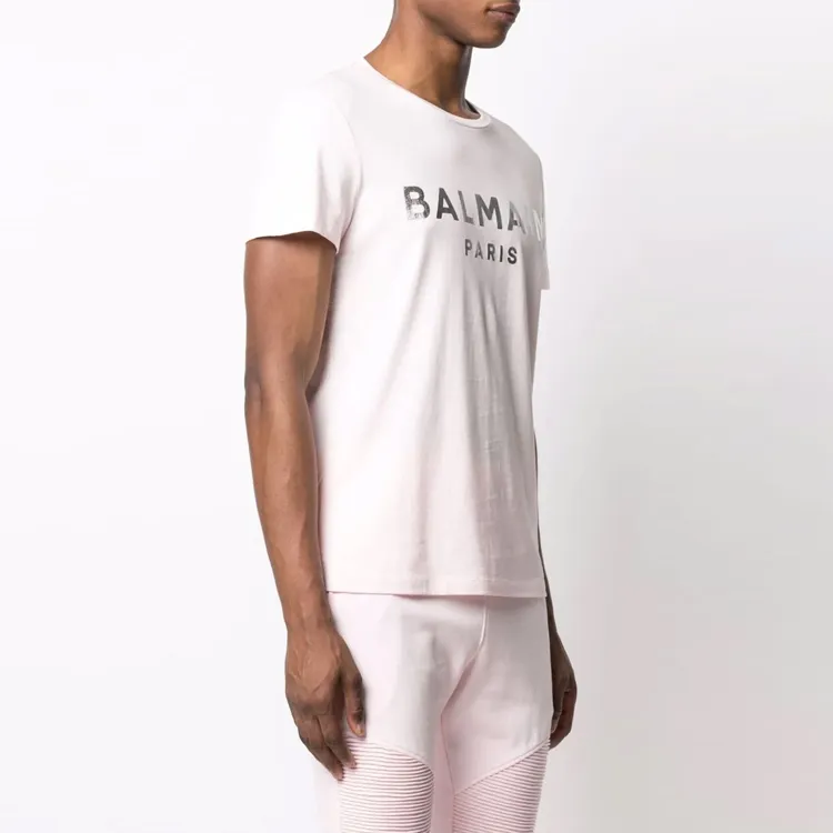 BALMAIN T-Shirts Men Pink-2