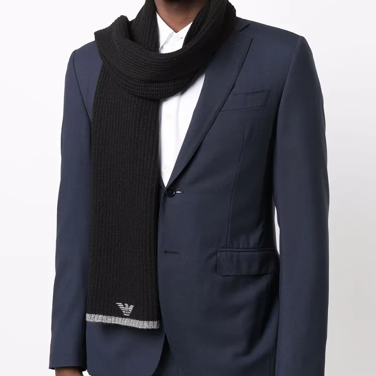 EMPORIO ARMANI Embroidered Logo Scarf-3