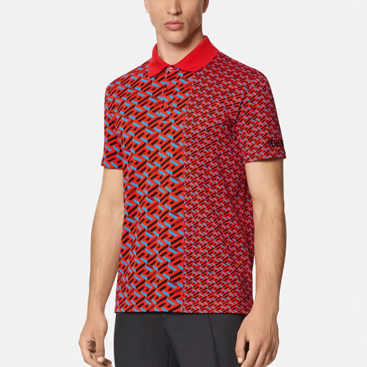 VERSACE Polo Shirts Men Red-1