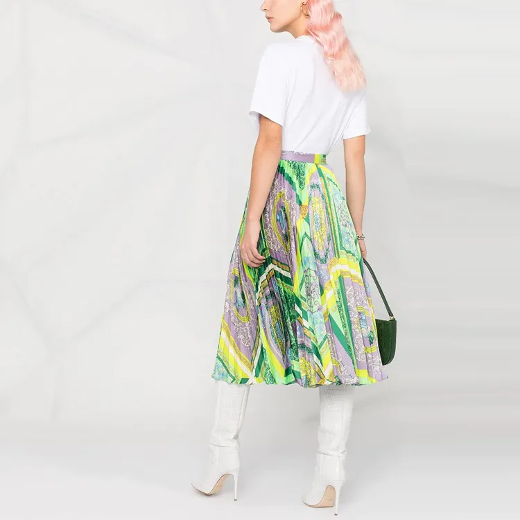 VERSACE Casual Long Skirts Women's Green-1