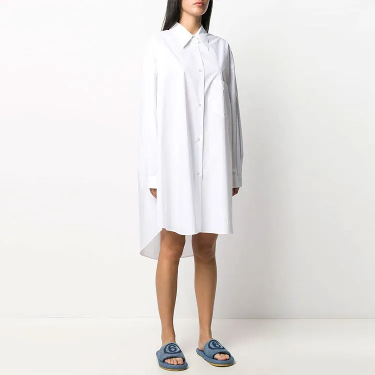 MM6 Maison Margiela Long Sleeved Dresses Women's White-1