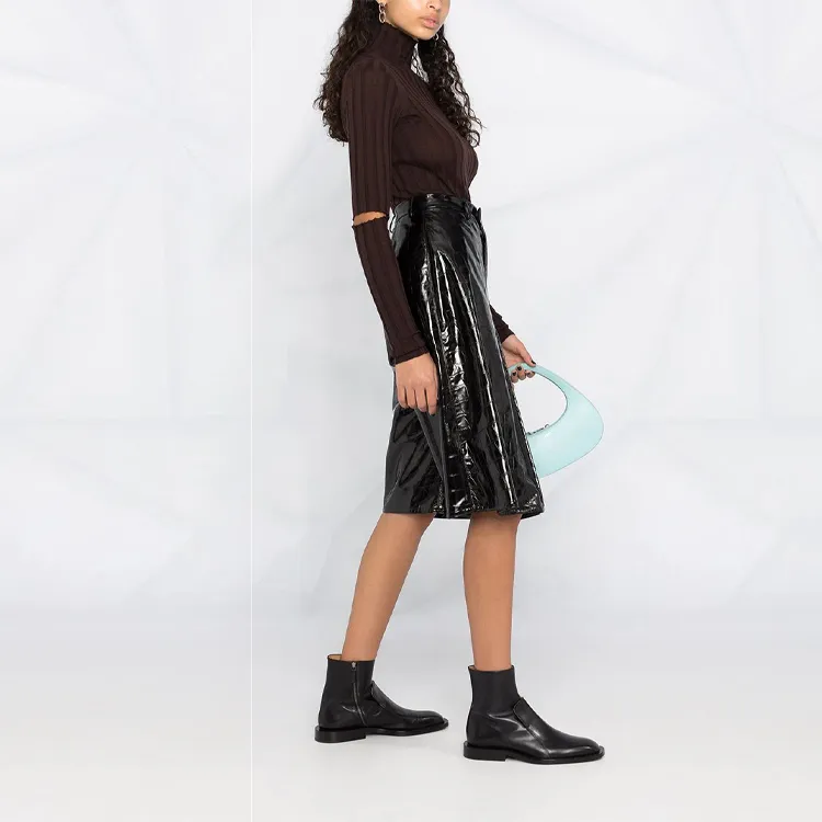 Maison Margiela Embossed Faux-leather Shorts-4