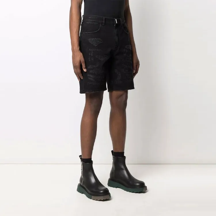 Givenchy Distressed Denim Shorts-3