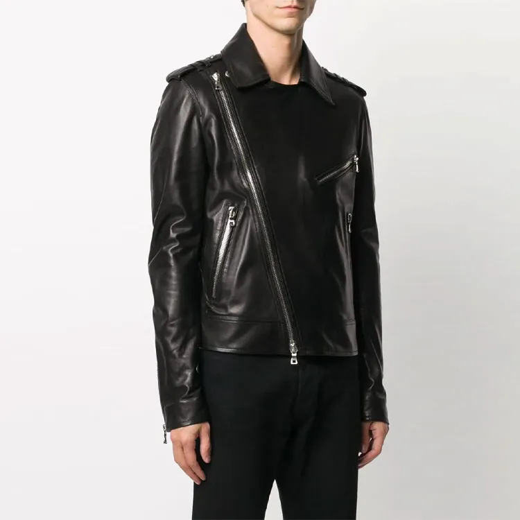 BALMAIN Leather Biker Jacket-2