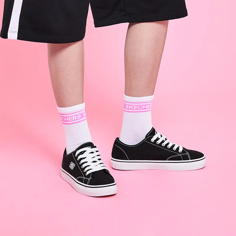 Skechers Cupsole 1 Low Canvas Shoes Black Women's-6