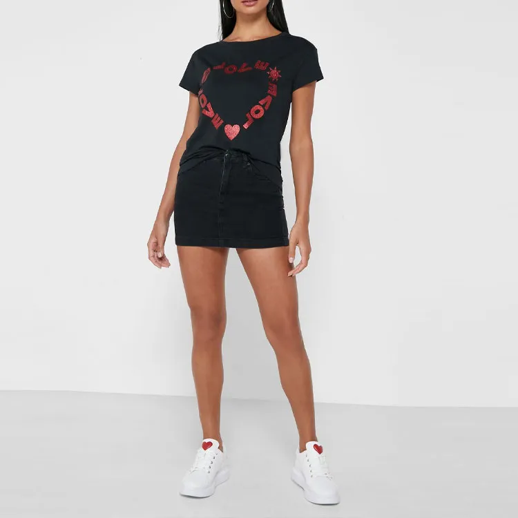 LOVE MOSCHINO T Shirts Women's Black-4