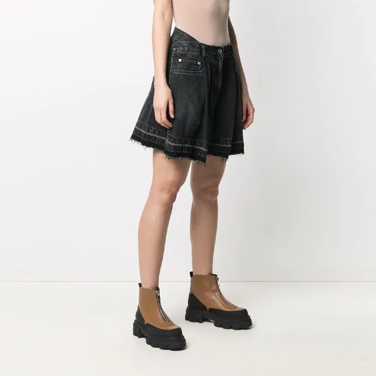 Sacai Denim Shorts Women's Black-3