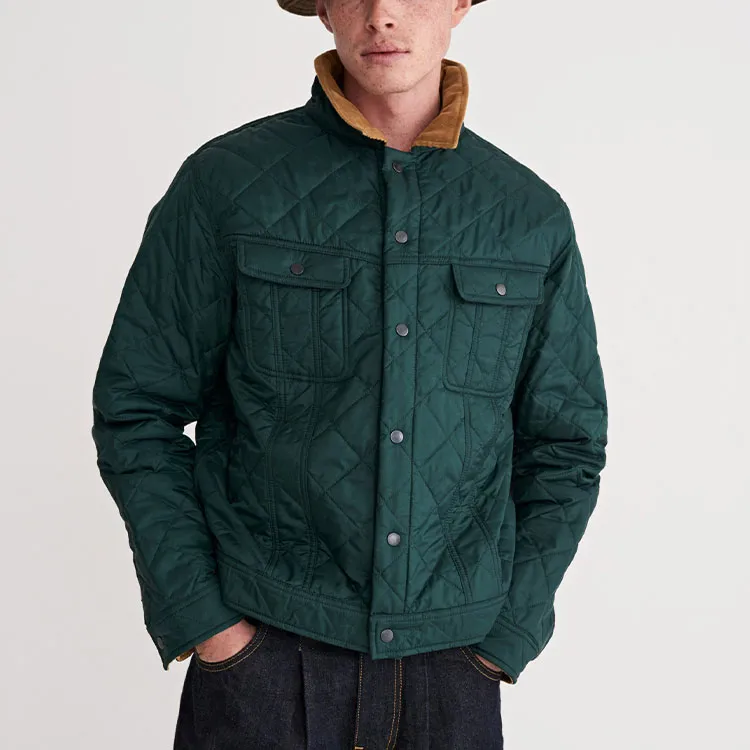 NOAH Solid Color Lapel Loose Fit Puffer Jacket Unisex-3