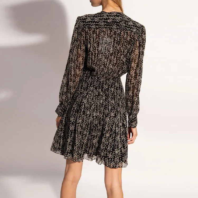 Chloé Long-Sleeved Dresses Women's Black-3