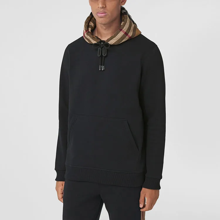 Burberry Check Hood Cotton Blend Hooded Sweatshirt-4
