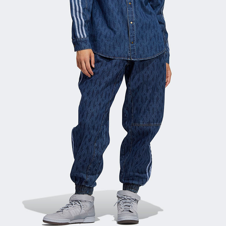 adidas Adicolor Denim 3-Stripes Track Pants - Black | Free