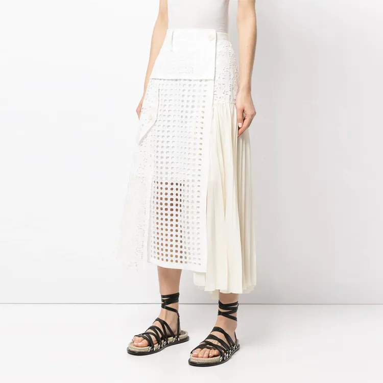 Sacai Handkerchief Cotton Midi Skirt-2