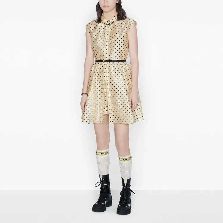 DIOR Sleeveless Dress Women's Yellow-2