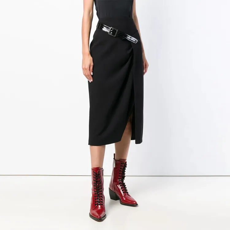 Givenchy Belt-Detailed Pencil Skirt-1