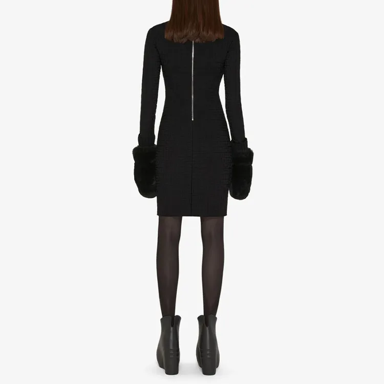 Givenchy 4G Jacquard Long-Sleeved Dress-2