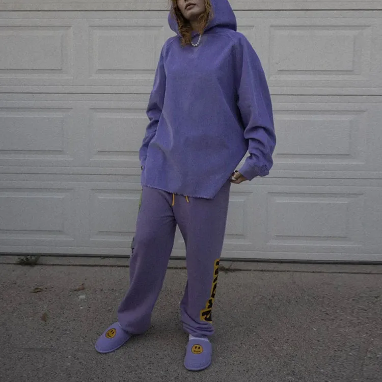 Drew House Dinosaur Series Knitted Sweatpants Unisex Lavender-2