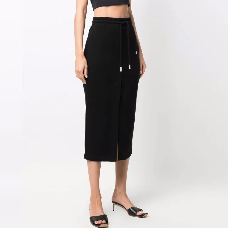 OFF-WHITE FW21 Casual Long Skirts Women's Black-2