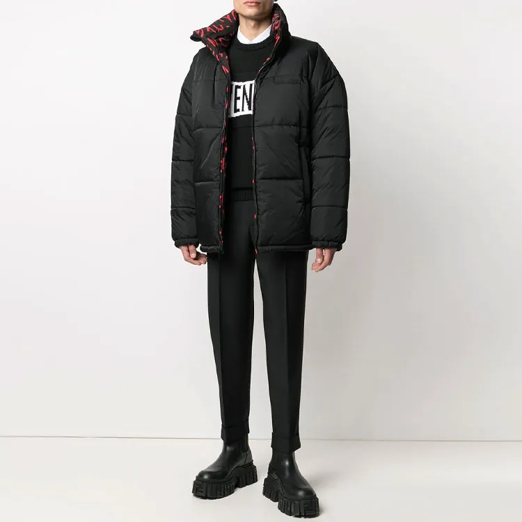 GIVENCHY Puffer Jacket Men's Black Red-4