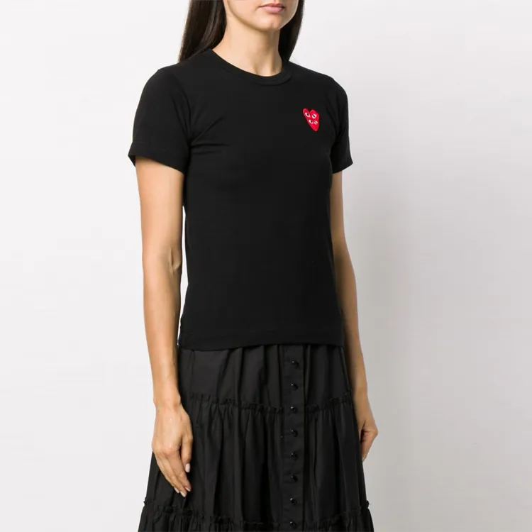 CDG Play T Shirts Women's Black-2