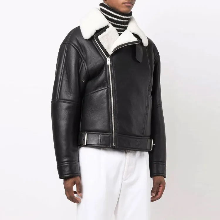 AMBUSH Leather Jackets Men Black-3