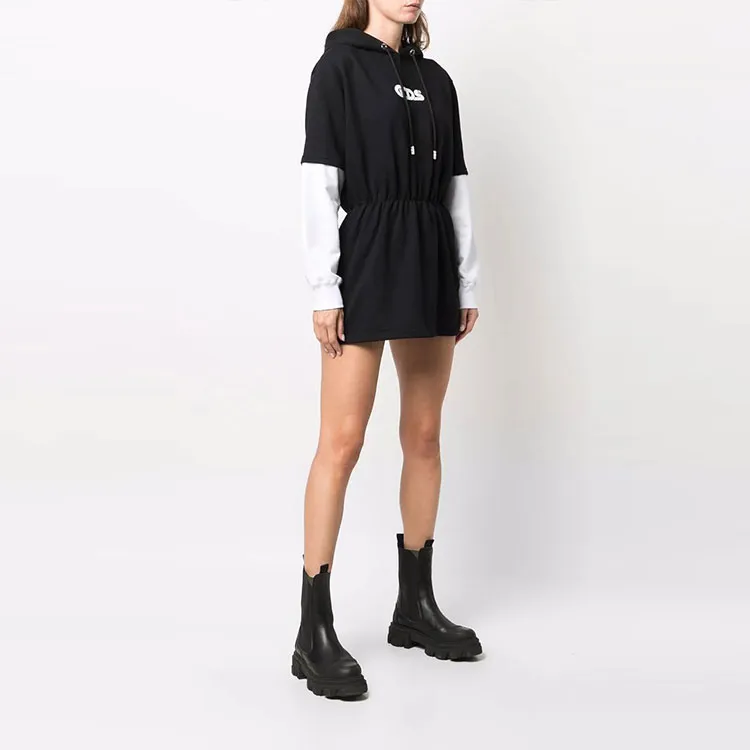GCDS Long Sleeved Dresses Women's Black-3