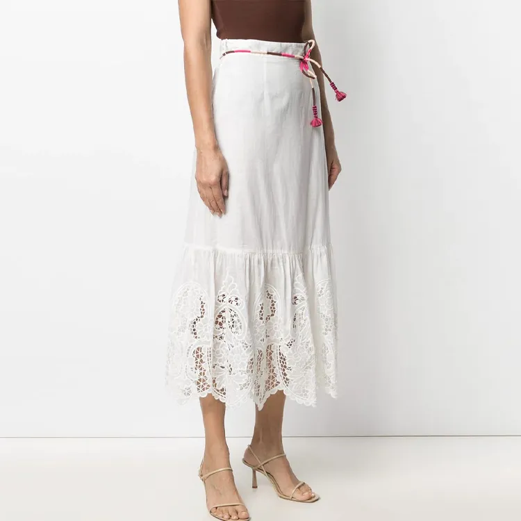 Zimmermann Casual Long Skirts Women's White-2