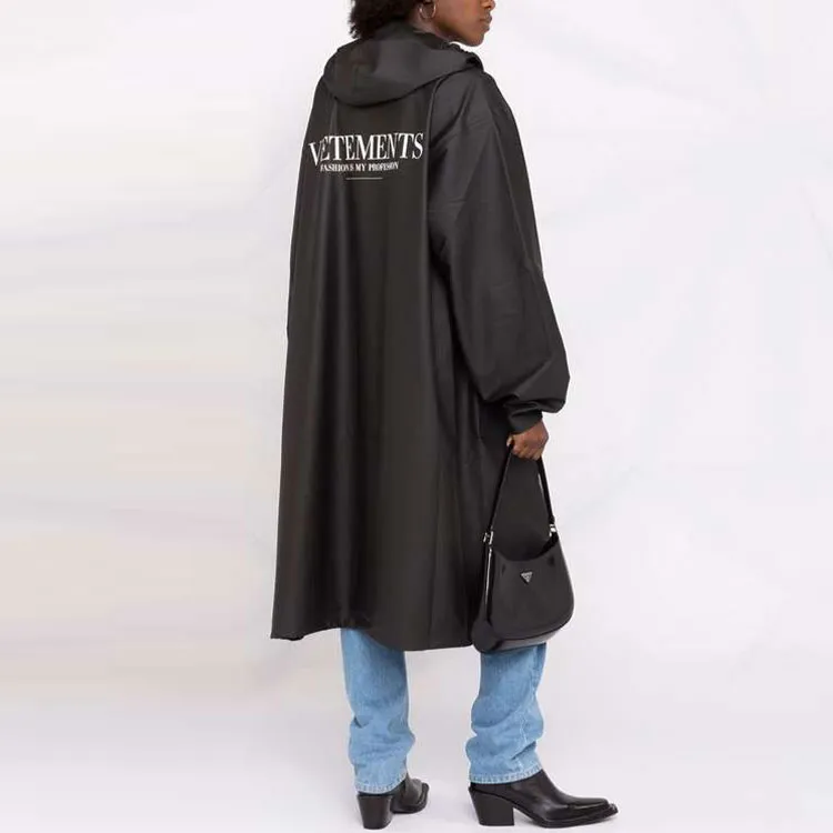 Vetements Trench Coat Women's Black-2
