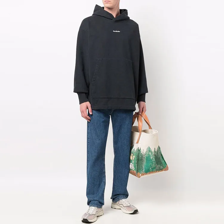 Acne Studios Logo Printed Long Sleeved Hoodie-5