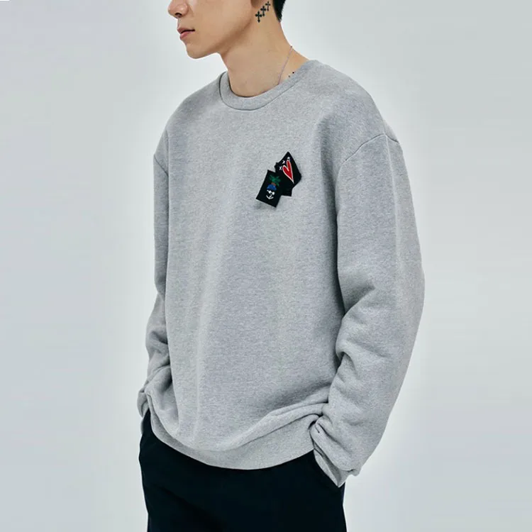 Burberry Sweatshirts Men Light Heather Gray-3