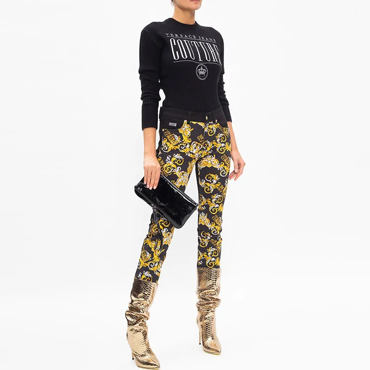 VERSACE JEANS COUTURE Jeans Women's Black Gold-5