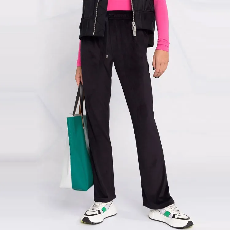 Moncler Straight leg Velour Track Pants-3