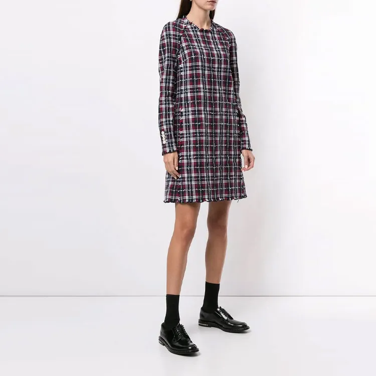 THOM BROWNE Long-Sleeved Dresses Women's Red-2