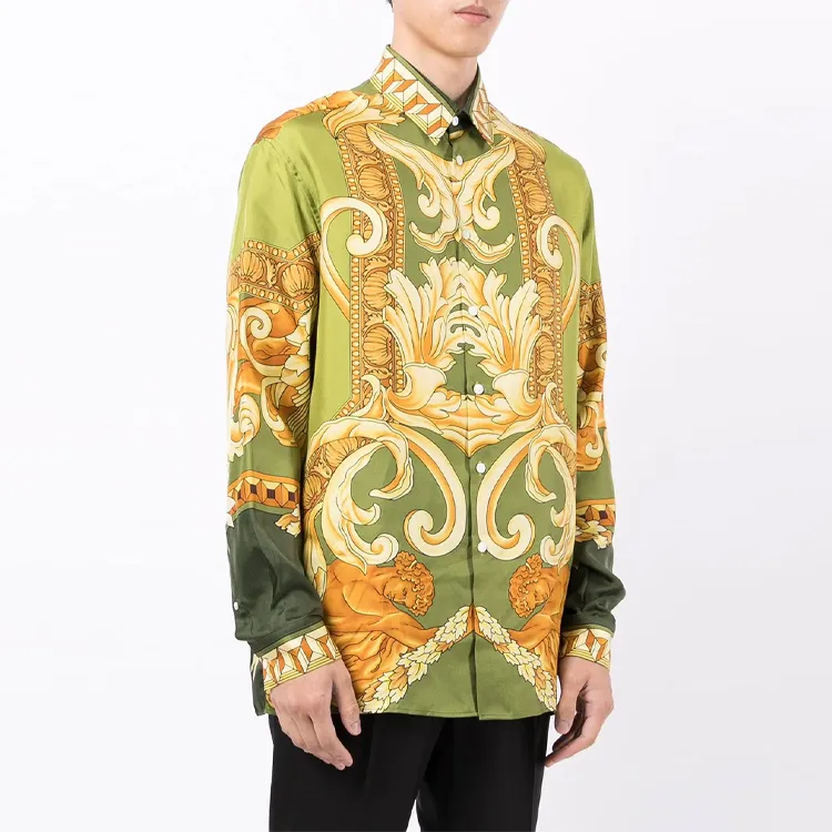 VERSACE VERSACE Shirt Men's Yellow Green-3