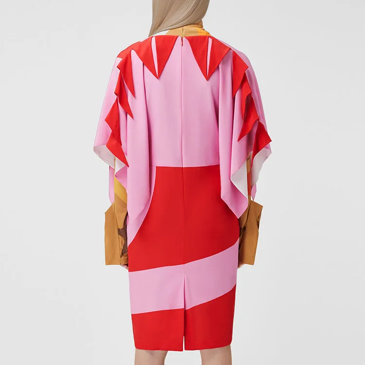 Burberry Short Sleeved Dresses Women's Pink-2