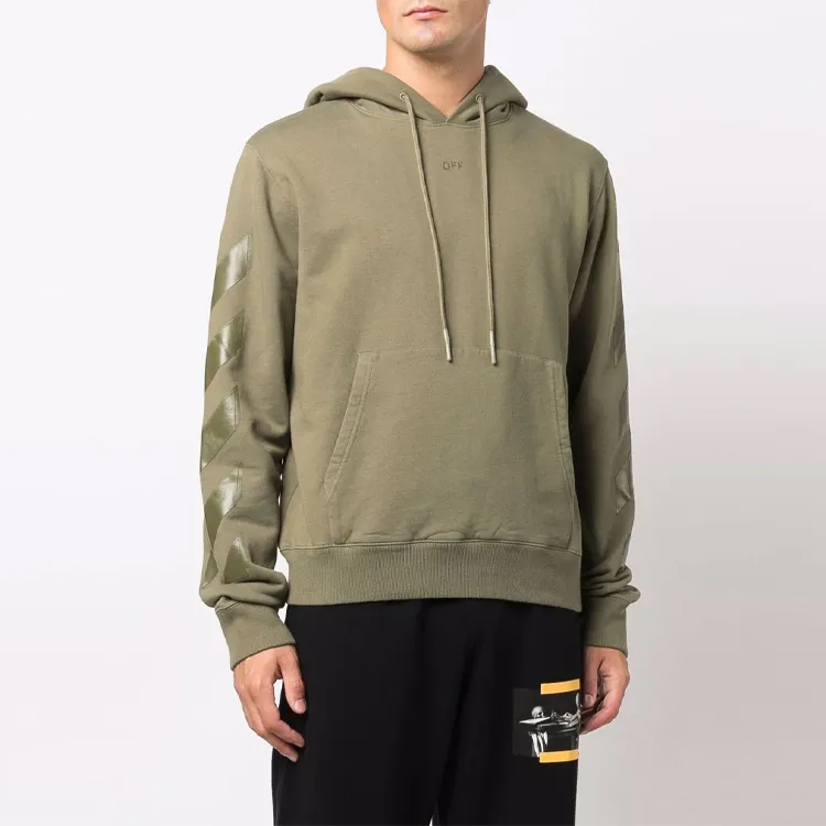 OFF WHITE Slim Fit Rubber Arrows Hoodie-3