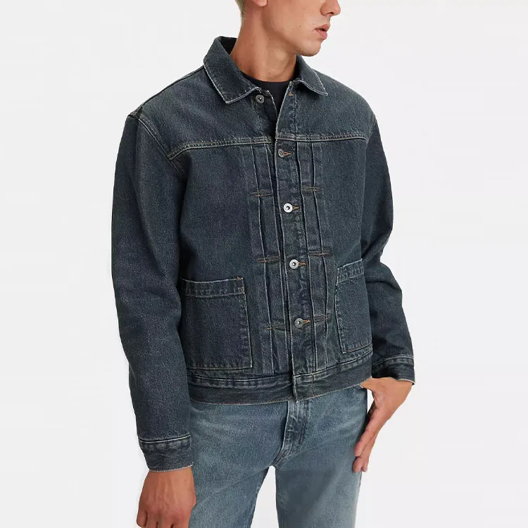 Levis Denim Jackets Men Blue-4