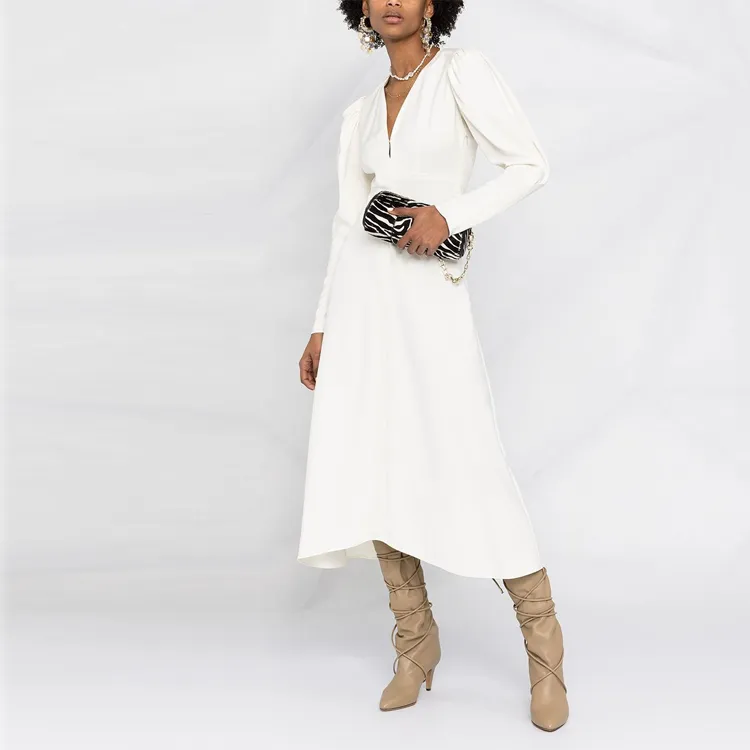 ISABEL MARANT Long-Sleeved Dresses Women's White-1
