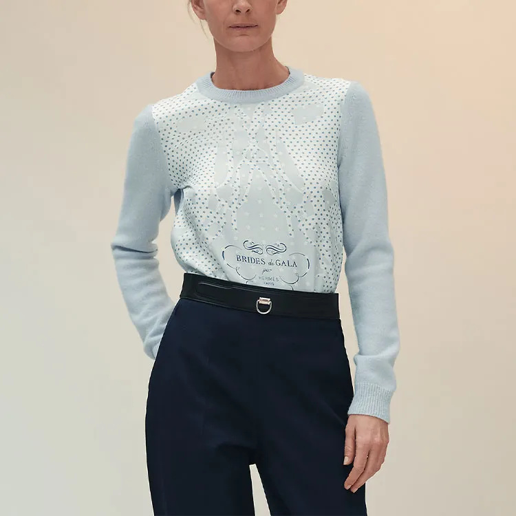 HERMES Sweatshirts Women's Blue-1