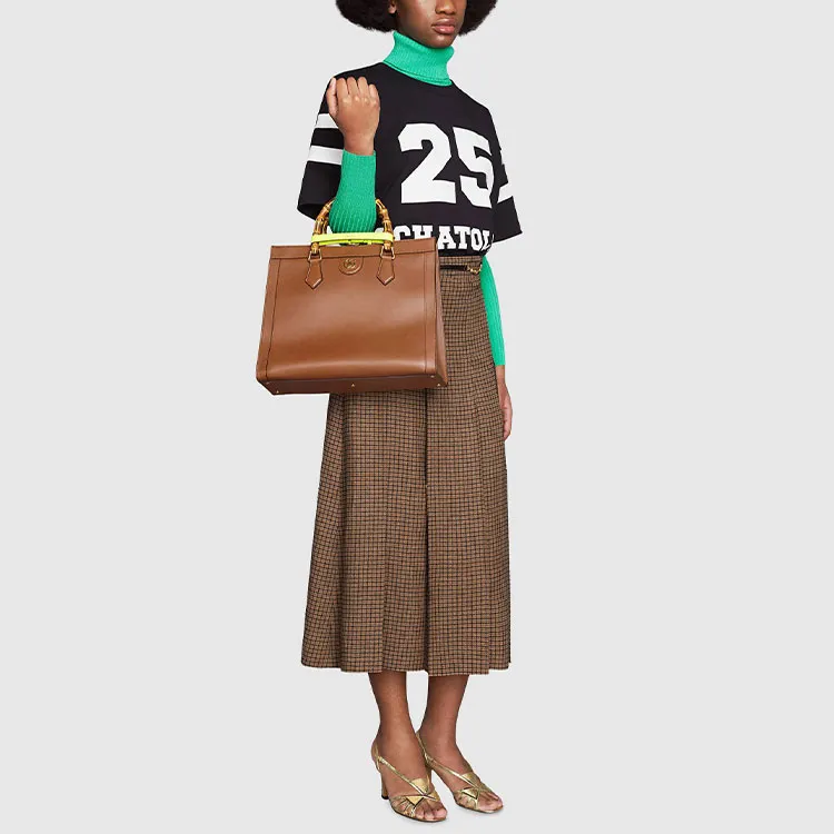 GUCCI FW21 Casual Long Skirt Women's Brown-3