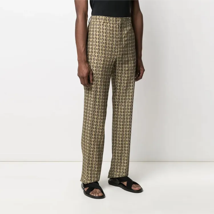 FENDI Casual Pants Men Beige-3