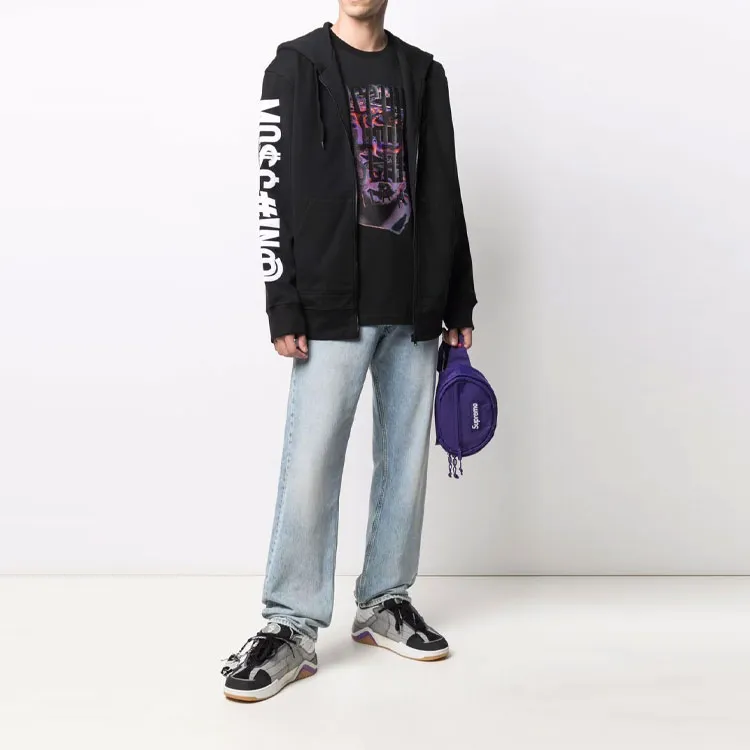 MOSCHINO Symbol Logo Printed Hooded Jacket-1