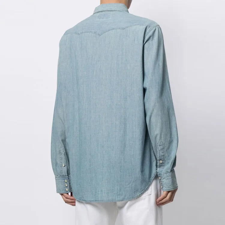 Ralph Lauren Rrl Classic Collar Denim Shirt-3