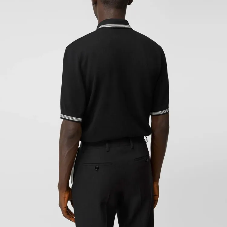 Burberry Polo Shirts Men Black-3