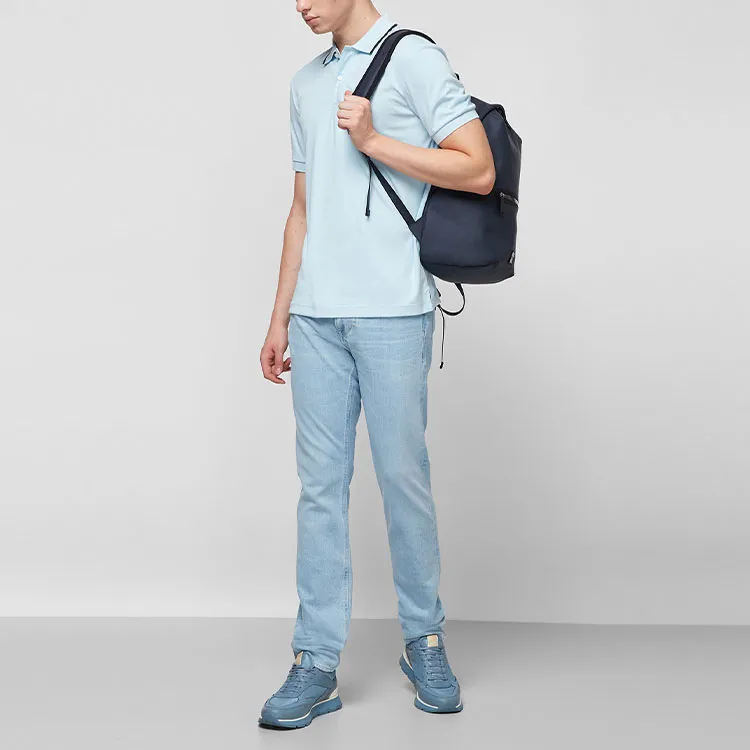 HUGO BOSS Polo Shirts Men Light Blue-3