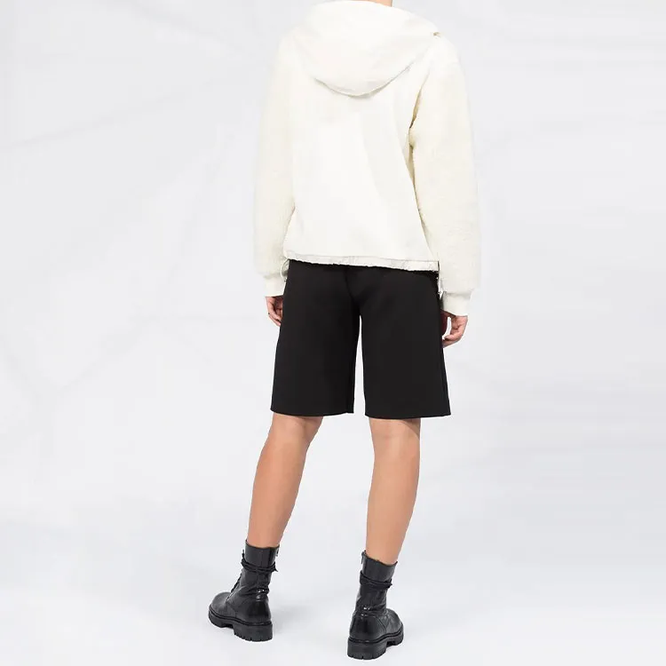 Moncler Maglia Sherpa Zip Up Fleece Hoodie Jacket 'Cream'-2
