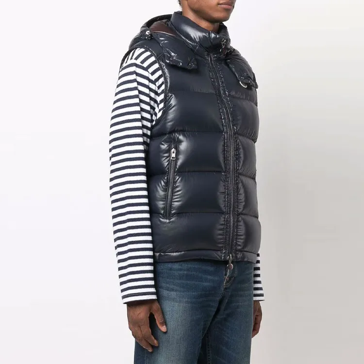 Moncler Bormes Series Vests Men Dark Blue-3