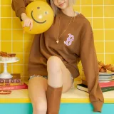 MLB Sweatshirts Unisex Brown